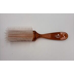 VTG Goody Brush Tips Stiff Bristle Detangler Brush Brown Translucent EUC